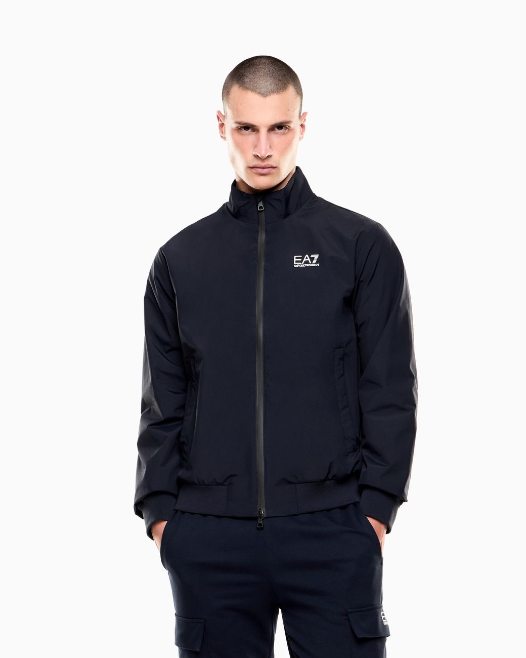 EA7 Blue Core Identity Nylon Jacket for men