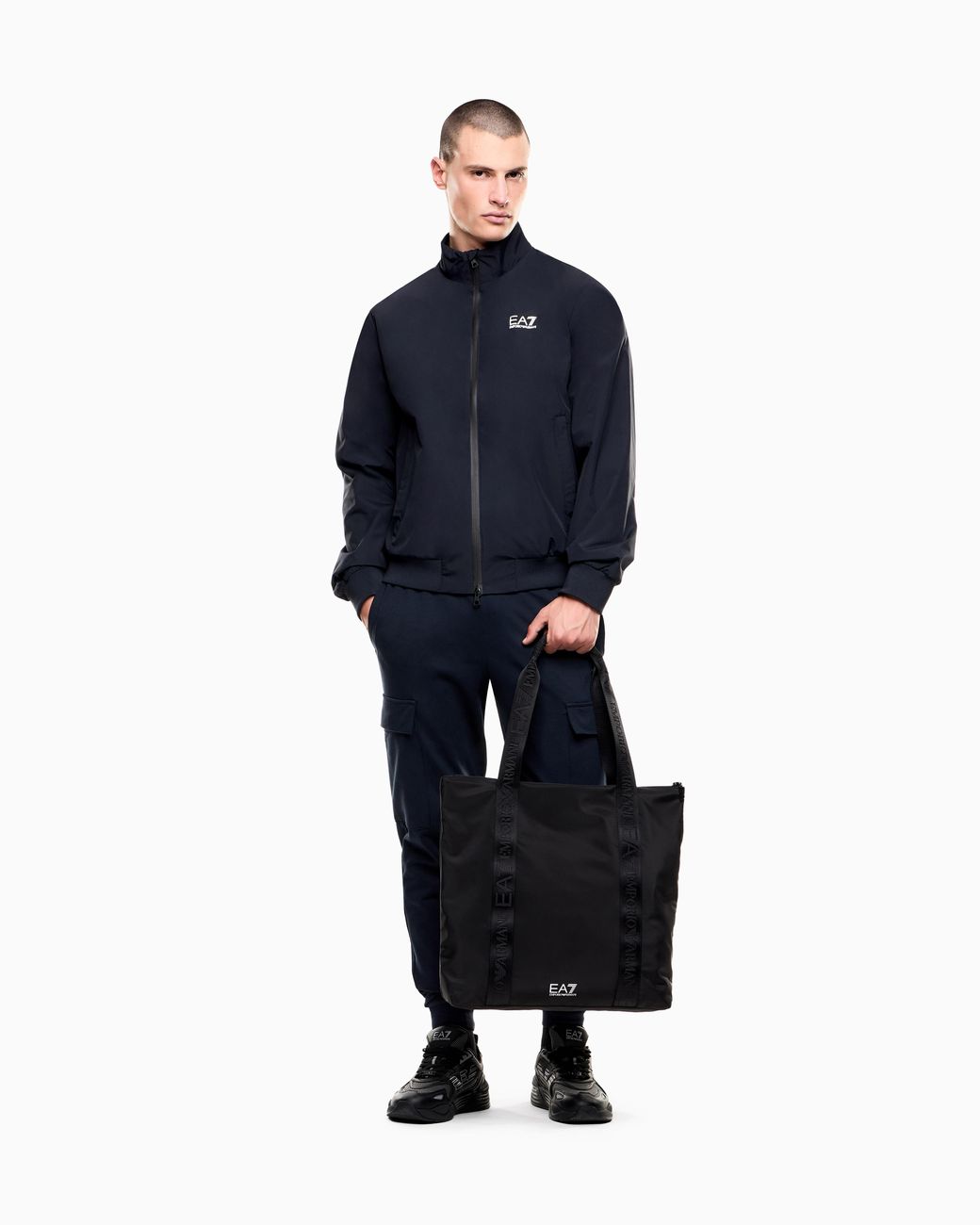 EA7 Blue Core Identity Nylon Jacket for men