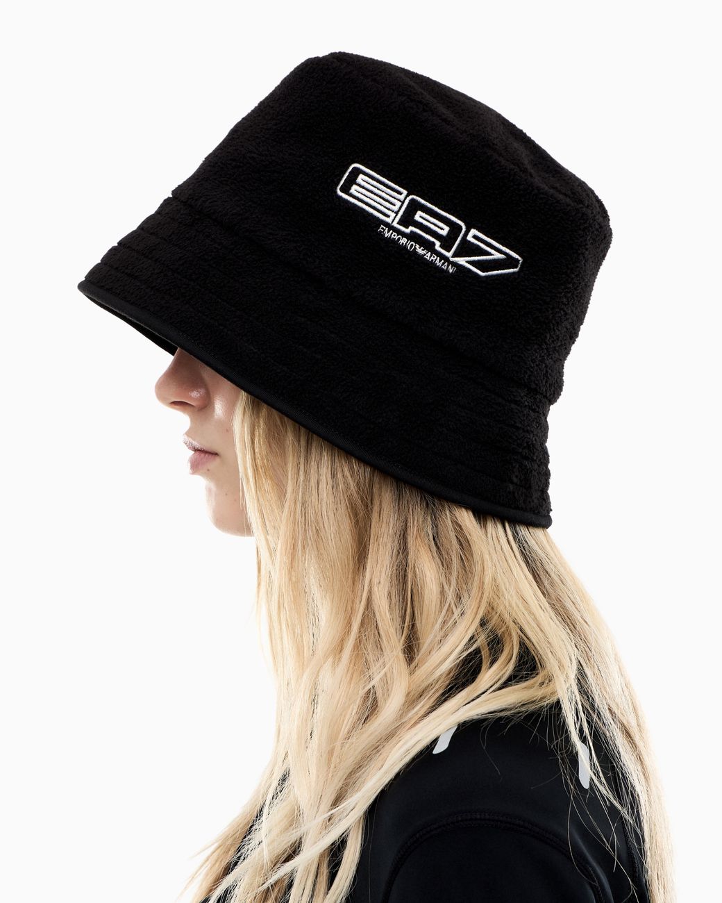 EA7 Black Teddy Bucket Hat Logo Series