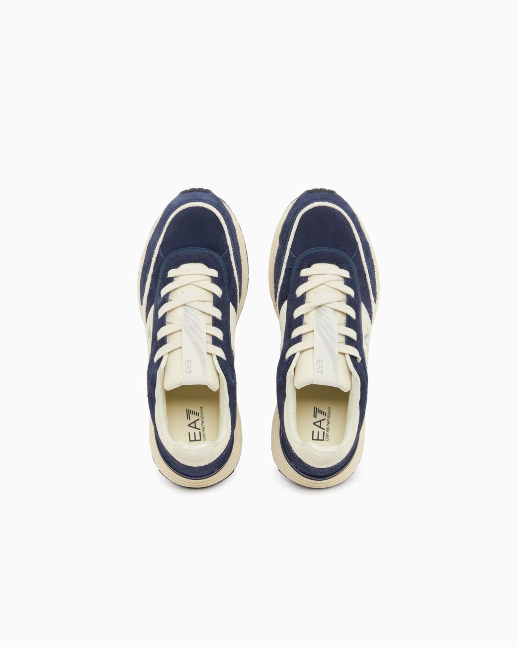 EA7 Blue Otg And Velo Suede Sneakers