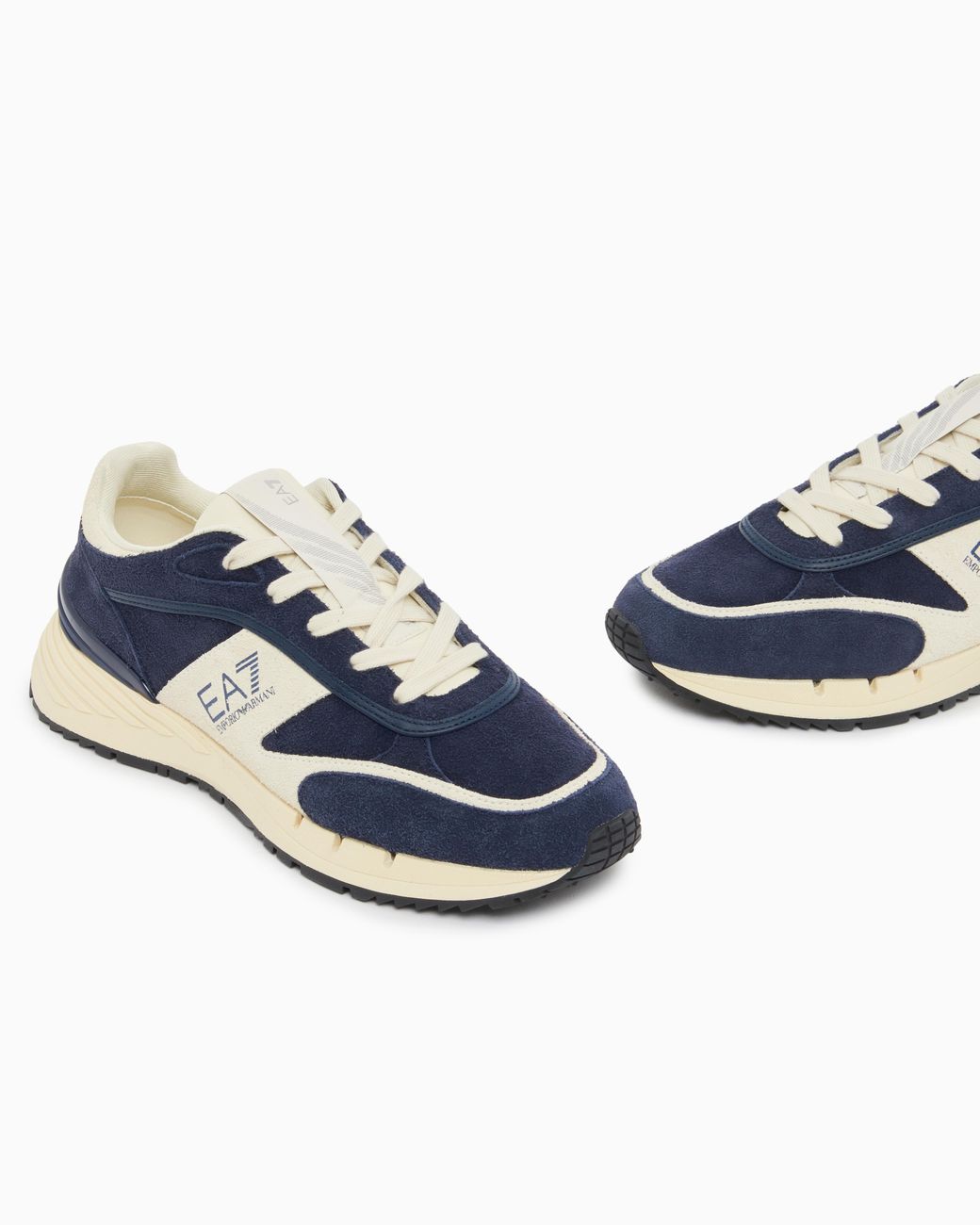 EA7 Blue Otg And Velo Suede Sneakers