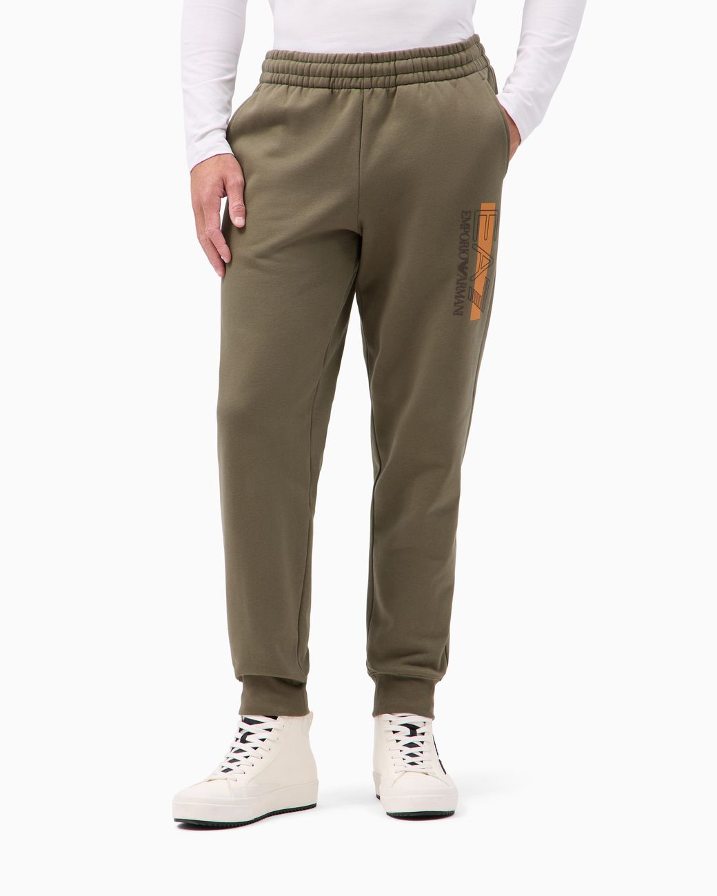 EA7 Green Slim-Fit Trousers Visibility for men