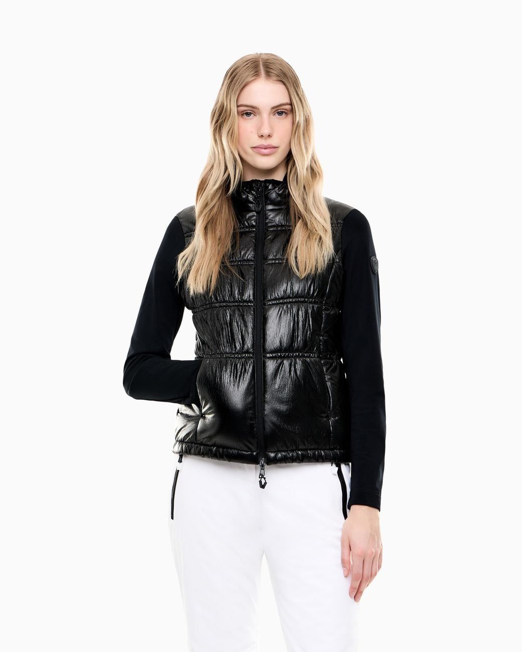 EA7 Black Blouson Jacket Ski With Regular Fit And Lightweight Padding