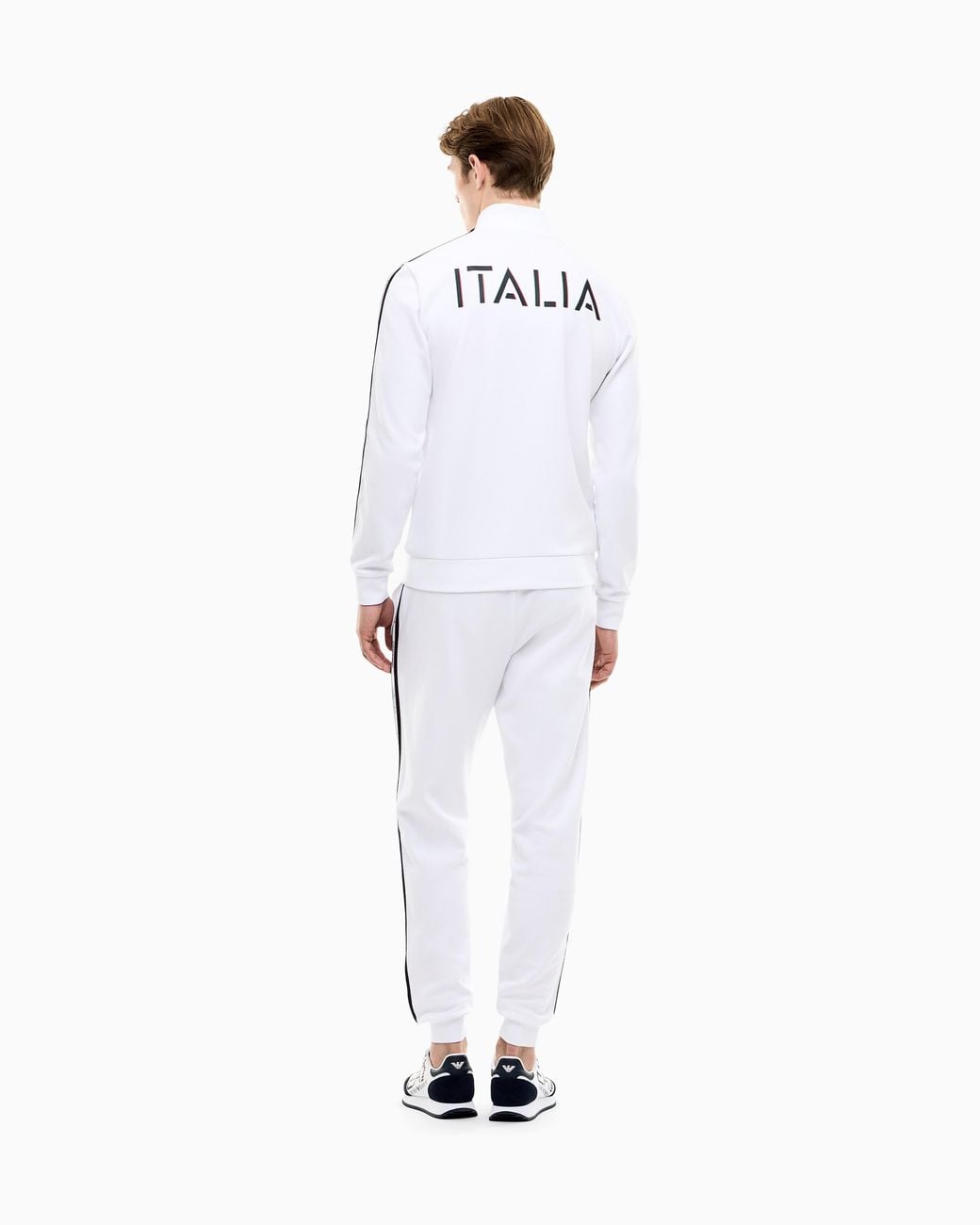 EA7 White Italian Spirit Cotton-Blend Tracksuit for men