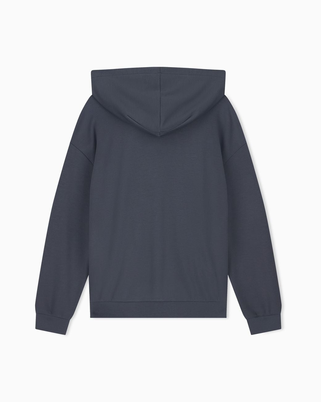 EA7 Blue Oversized Full-Zip Hoodie Core Lady Relax