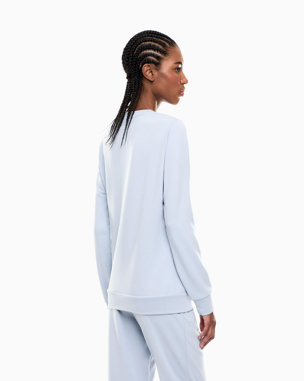 EA7 Blue Evolution Stretch Viscose-Blend Crew-Neck Sweatshirt