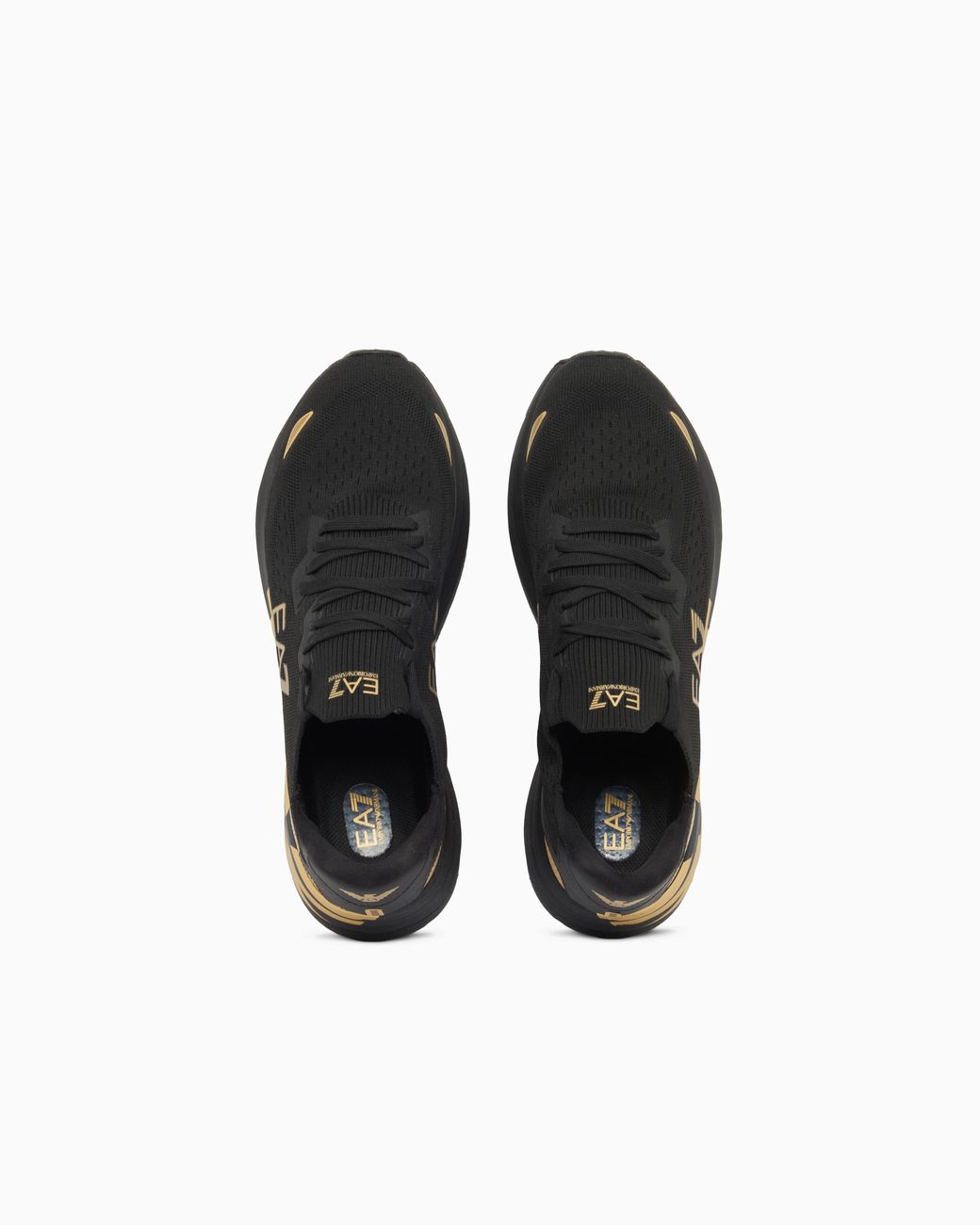 EA7 White Crusher Distance Knit 2.0 Sneakers