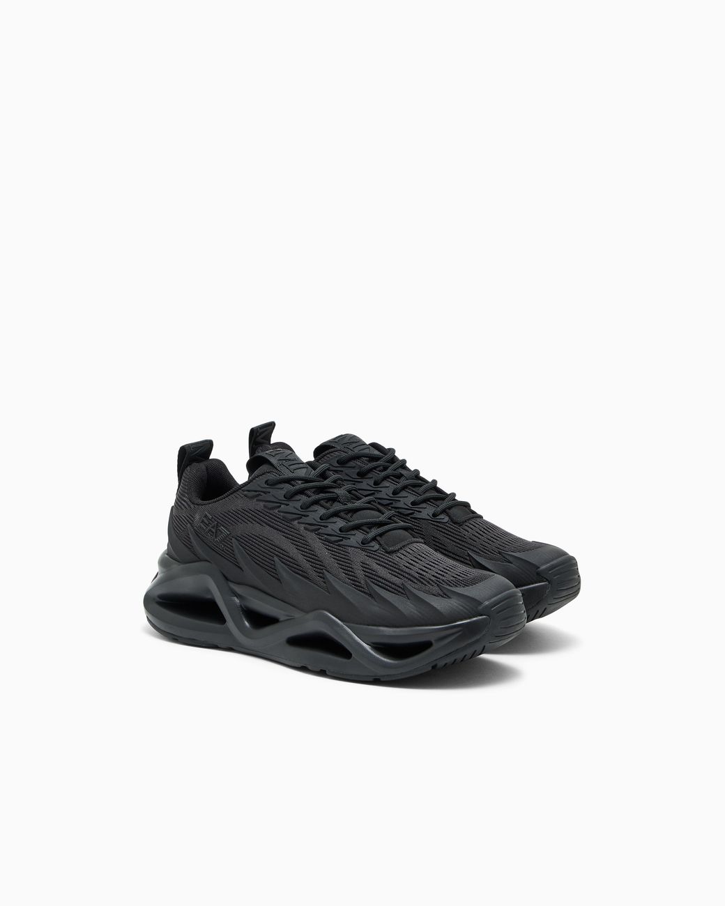 EA7 Black Sneaker Infinity Venom With Rubber Sole