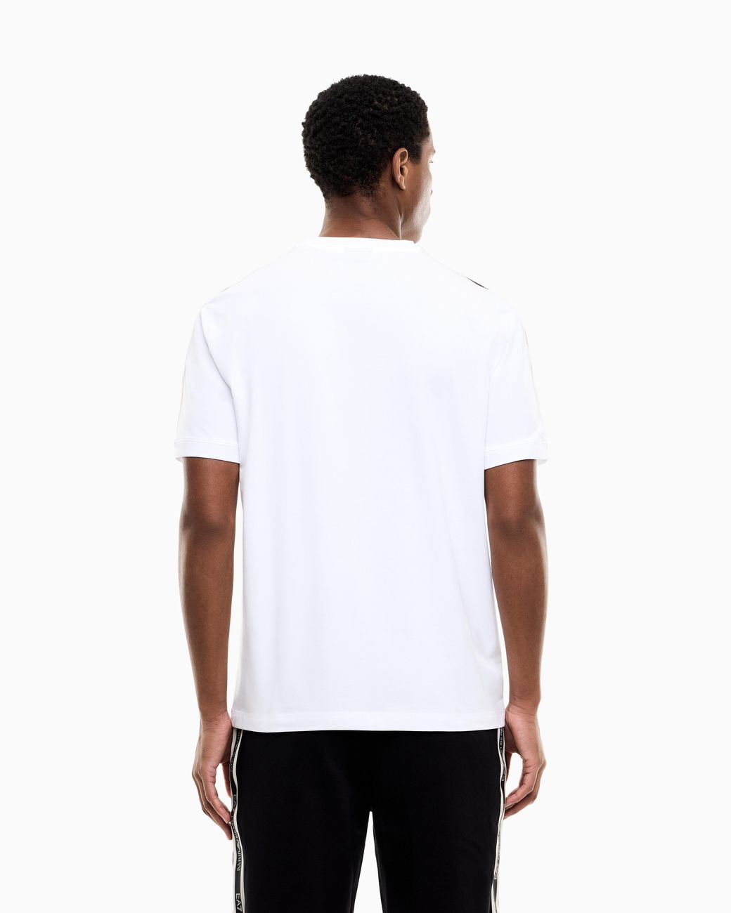 EA7 White T-Shirt Logo Series Regular Fit Cotton Jersey for men