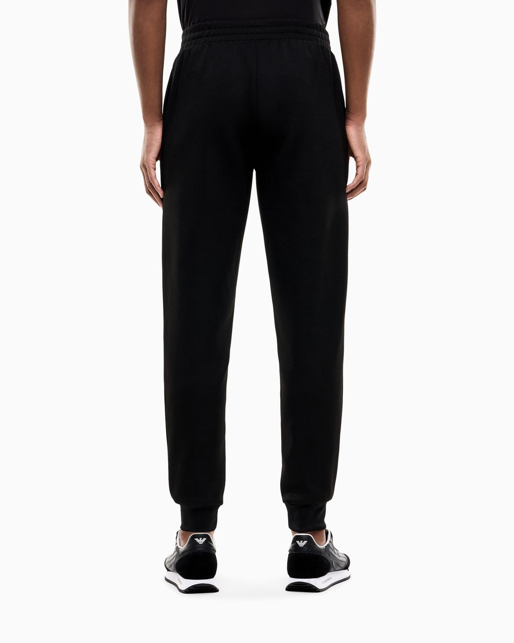 EA7 Black Slim-Fit Pants Premium Label for men