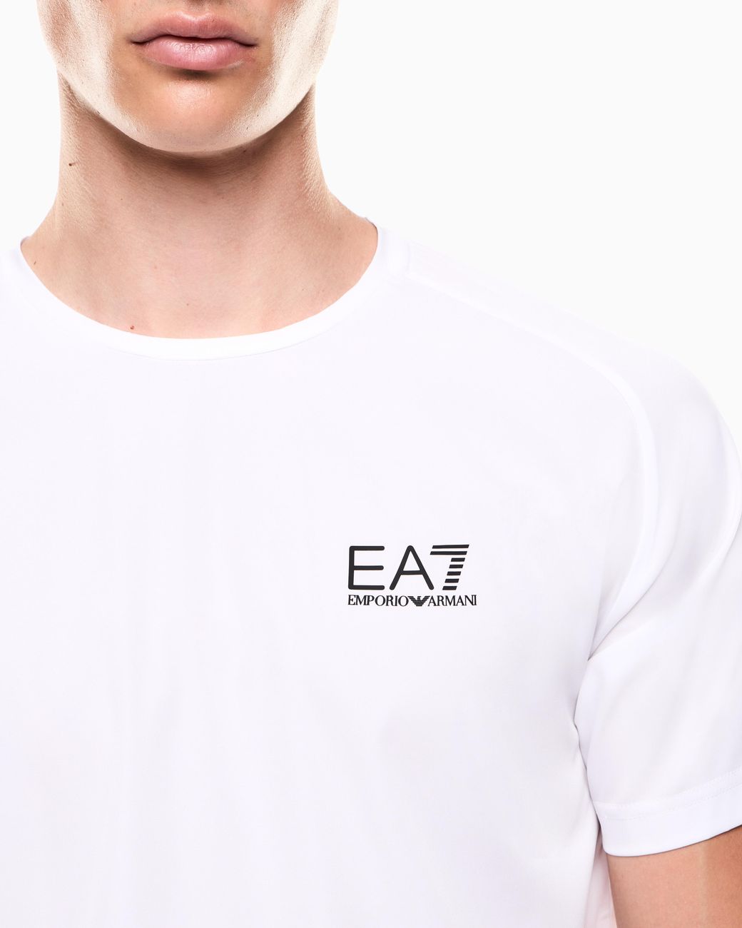 EA7 White Dynamic Athlete T-shirt And Shorts Set In Ventus7 Technical Fabric for men