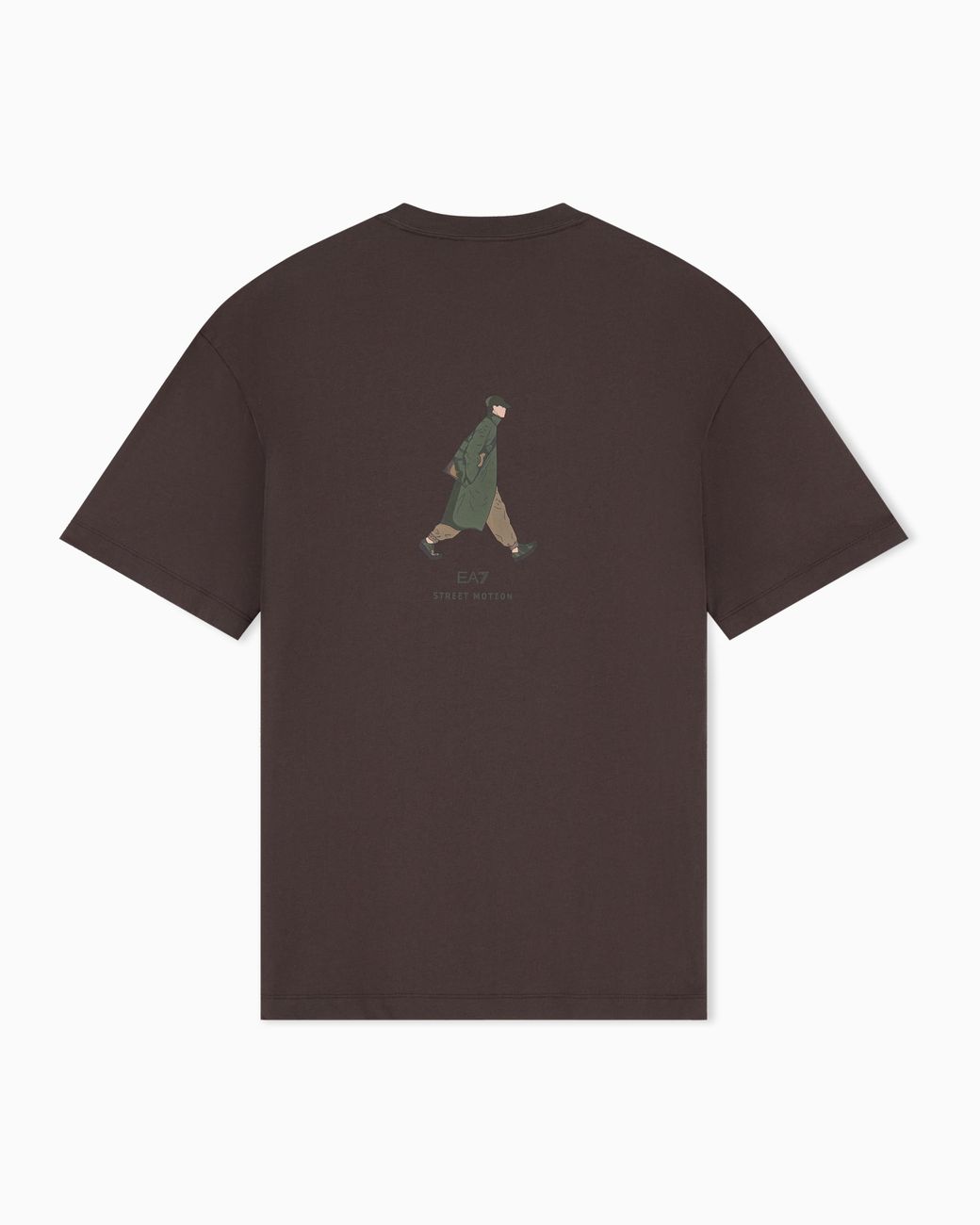 EA7 Brown Regular Fit T-Shirt Graphic Series for men