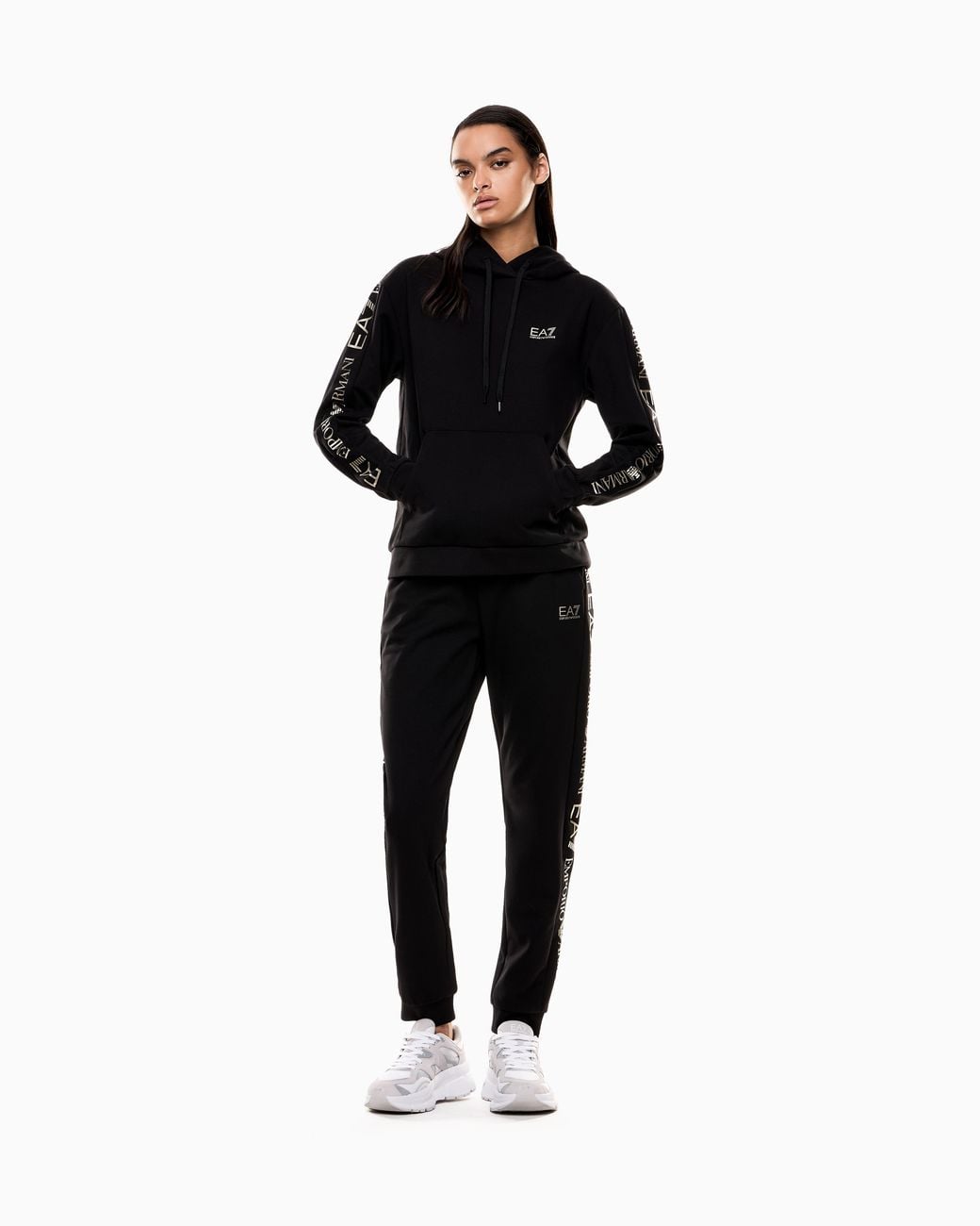 EA7 Blue Cotton-Blend Tracksuit