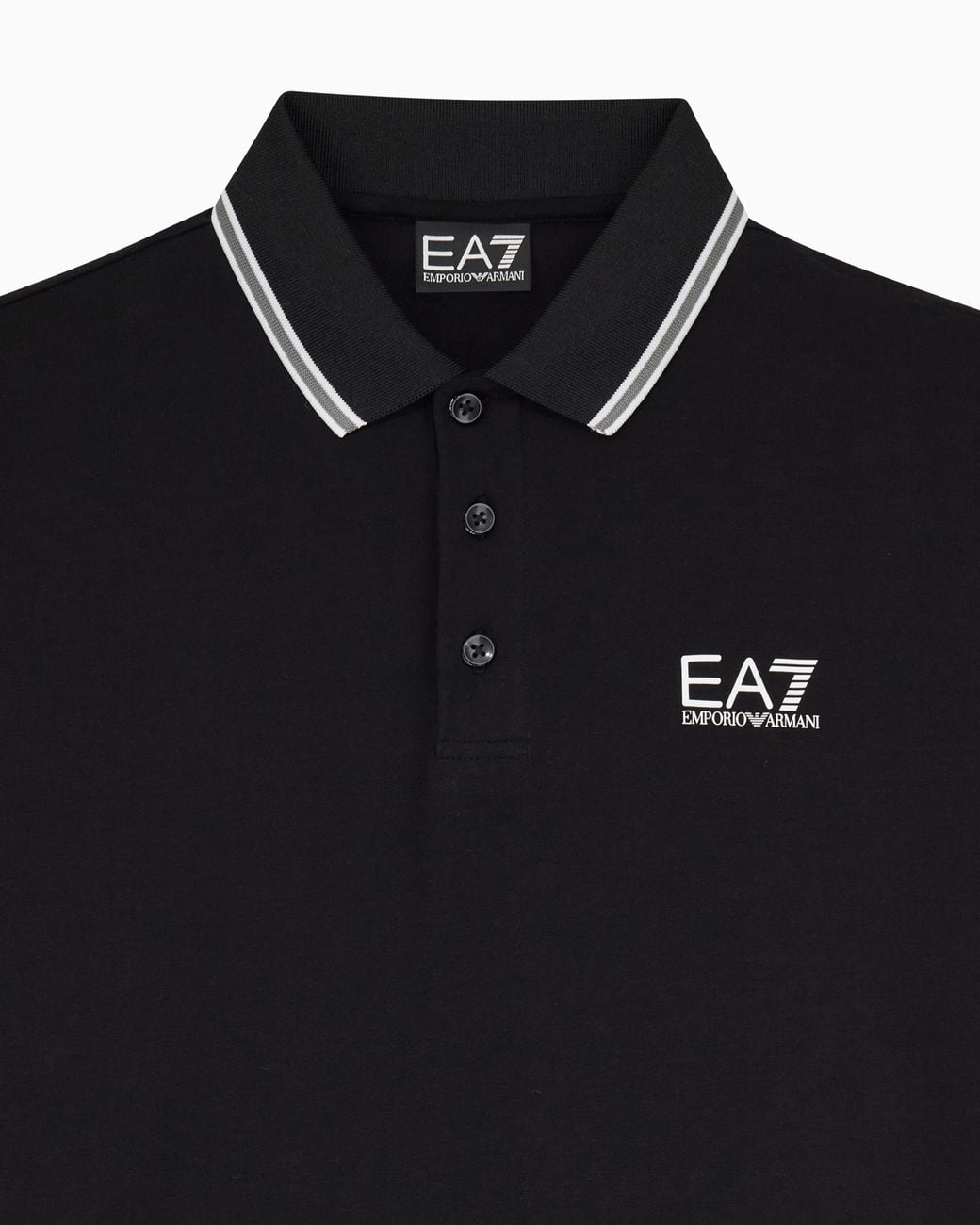 EA7 Black Regular Fit Polo Shirt Tennis Club for men