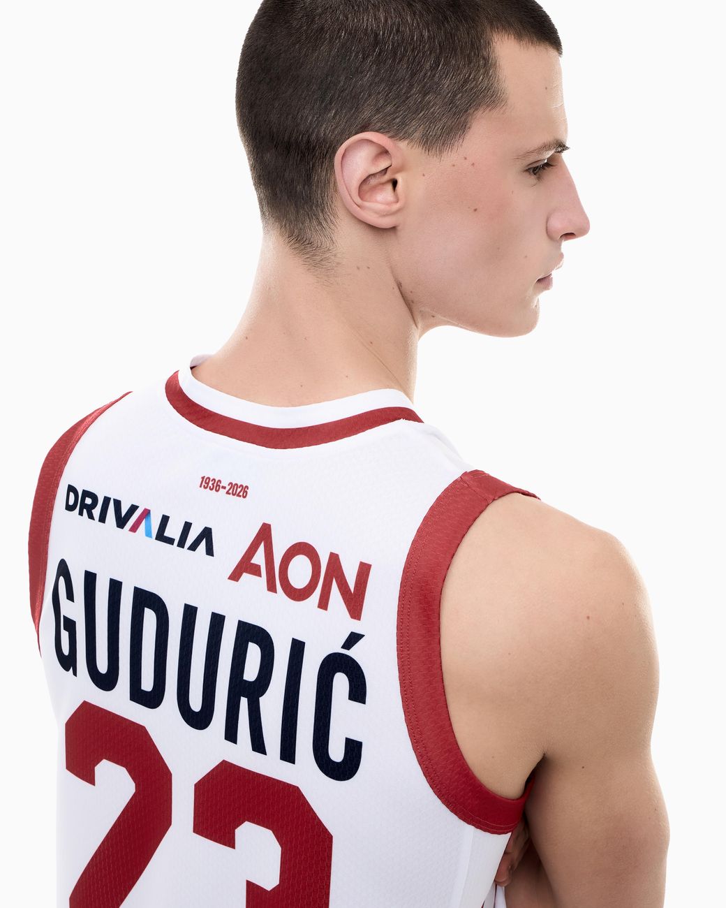 Canotta Replica Olimpia Milano Campionato 25/26 di EA7 in White da Uomo