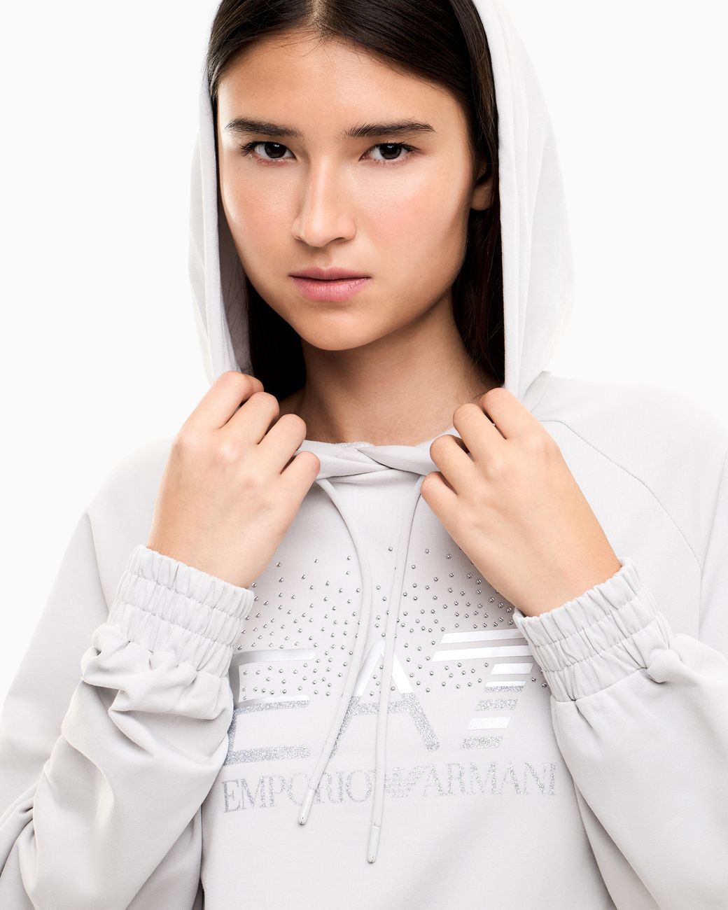 EA7 White Tracksuit Regular Fit Hooded