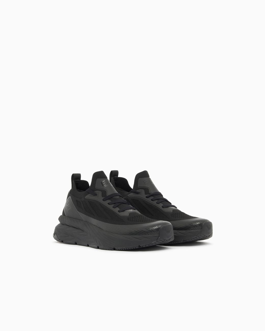 EA7 Black Crusher Sonic Knit Sneakers