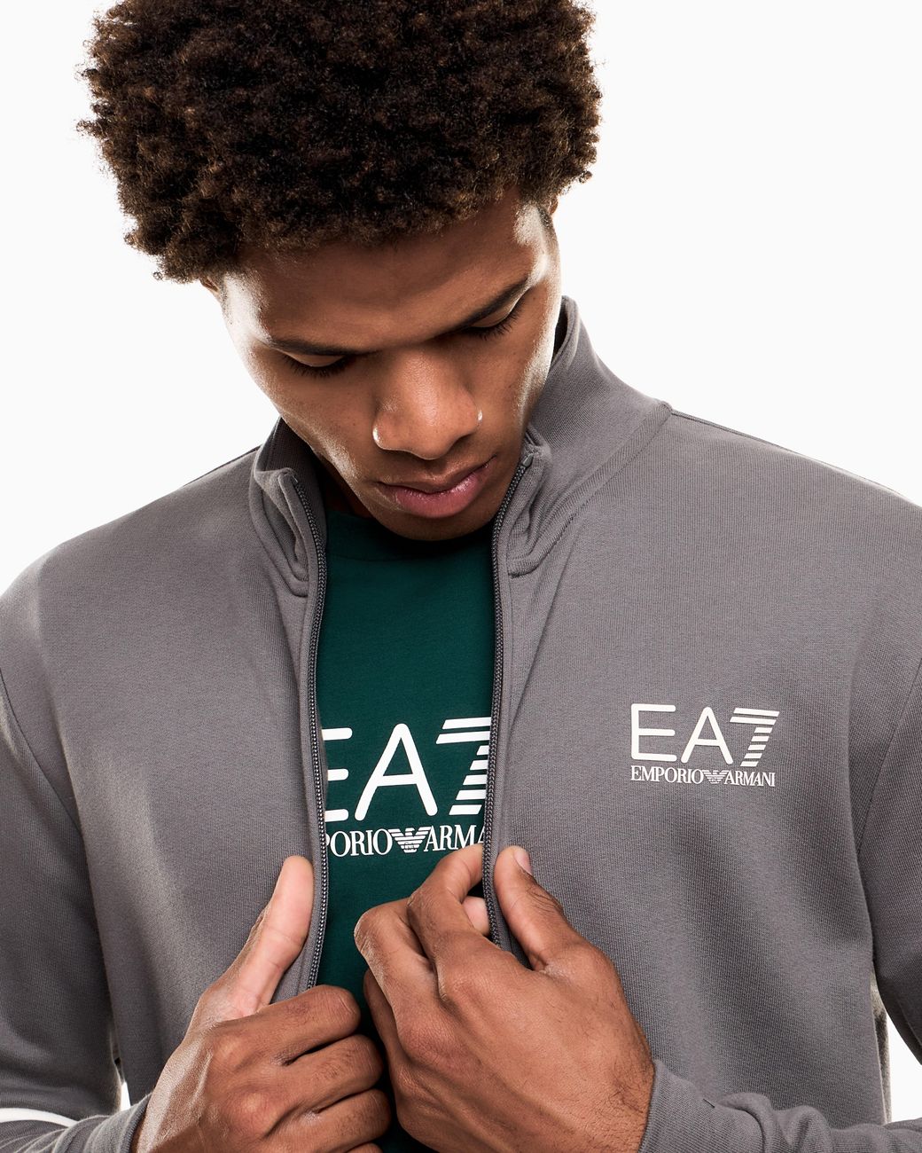 Tuta Summer Block di EA7 in Gray da Uomo