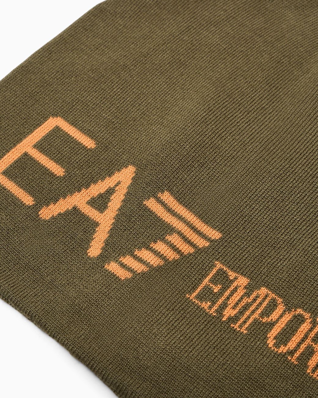 EA7 Green Knitted Beanie Hat With Logo
