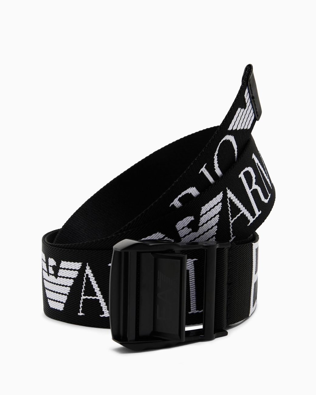 EA7 White Logo Webbing Belt