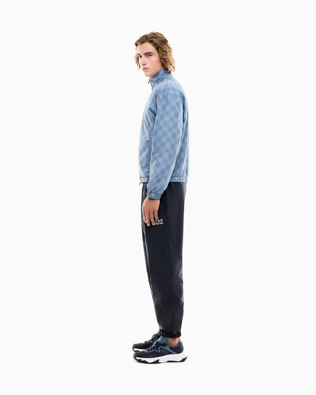 EA7 Blue Oversized Tracksuit Tennis Pro With Full Zip And Graphic for men
