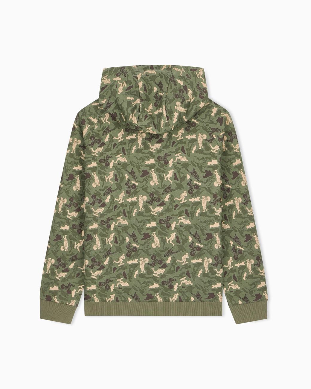 EA7 Green Full-Zip Hoodie Graphic Series for men
