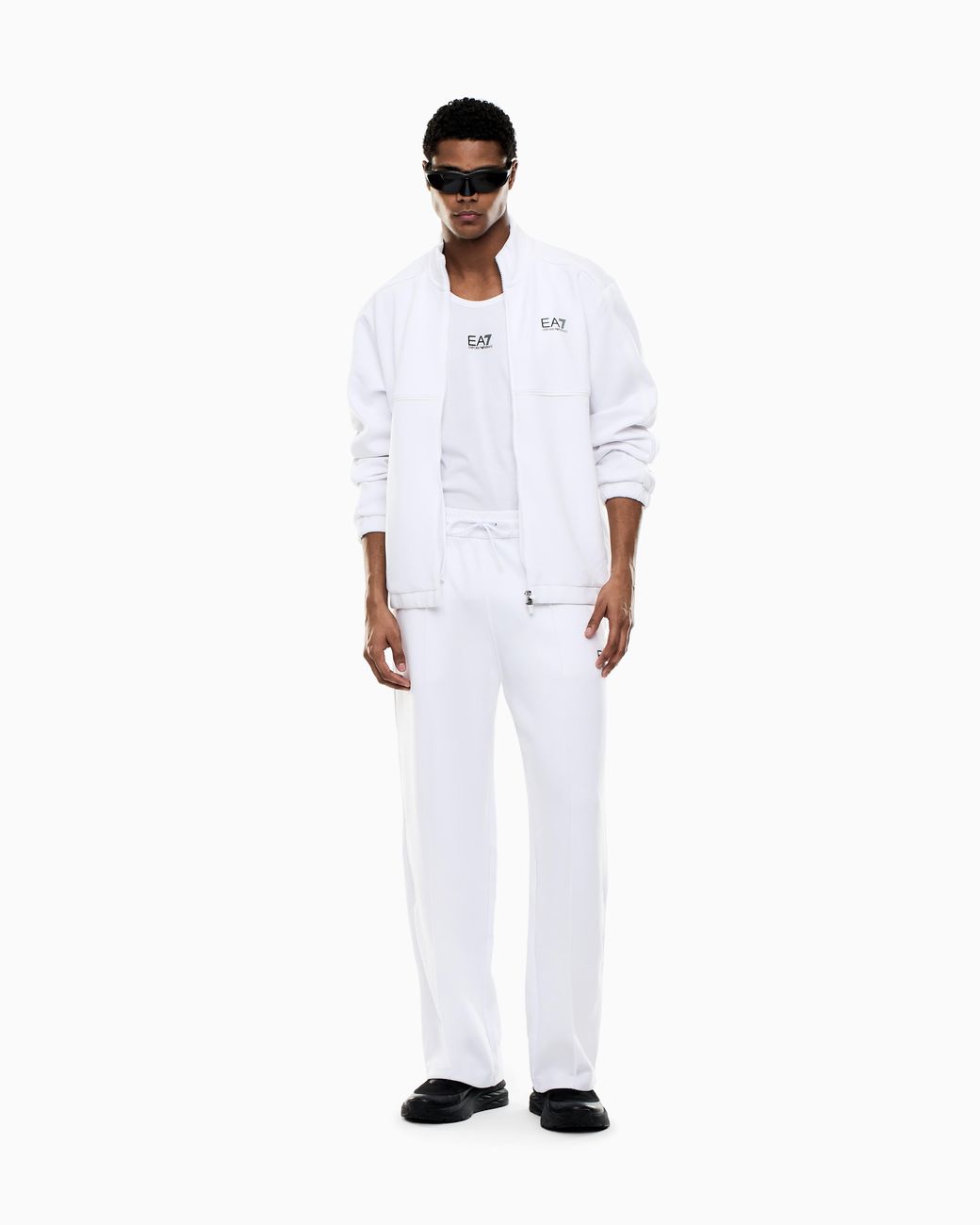 Canotta Jersey Girocollo di EA7 in White da Uomo