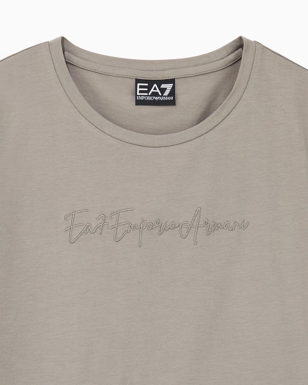 EA7 Gray Slim-Fit T-Shirt Athletic Velour