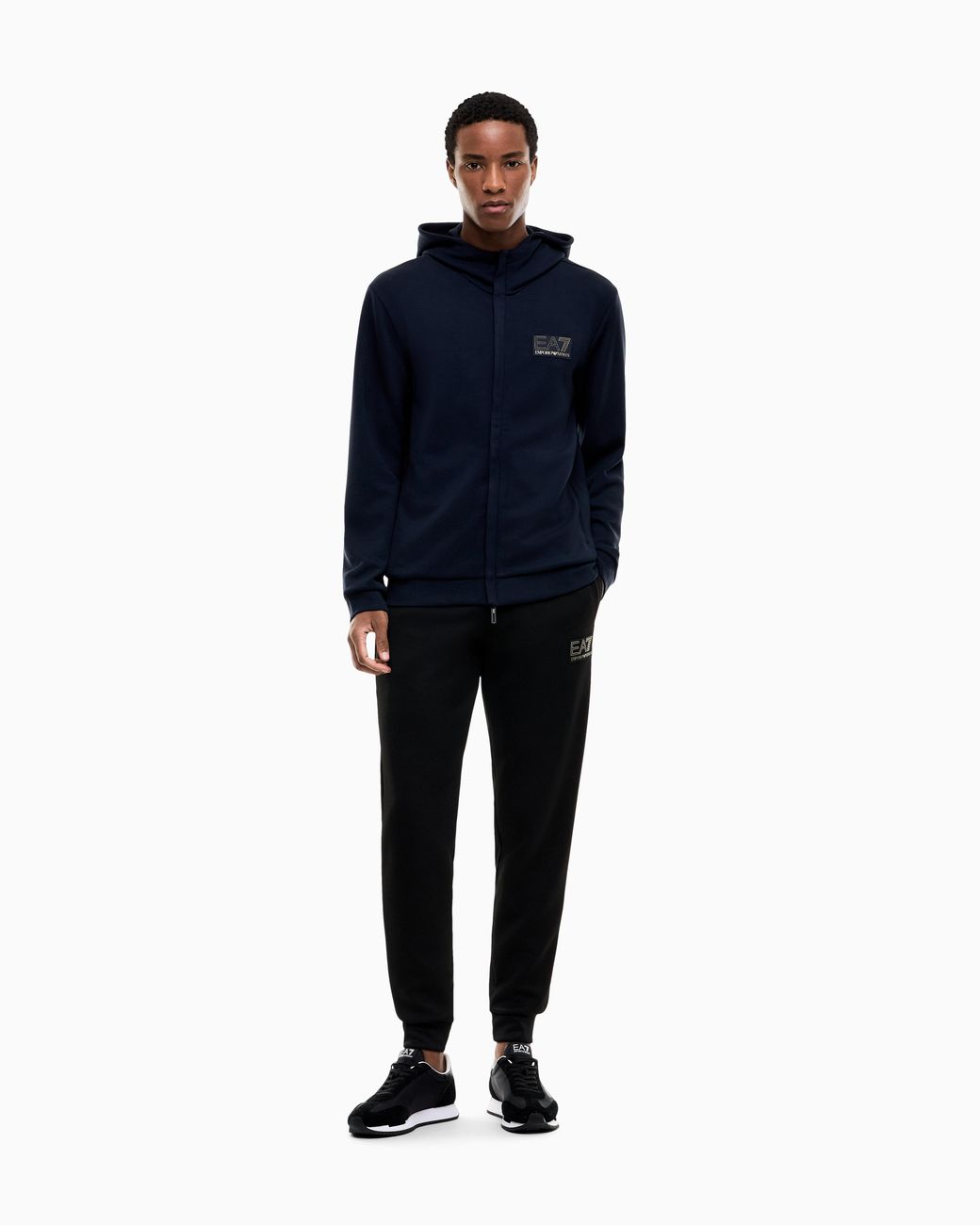 EA7 Blue Sweatshirt Premium Label Regular Fit Viscose Blend for men
