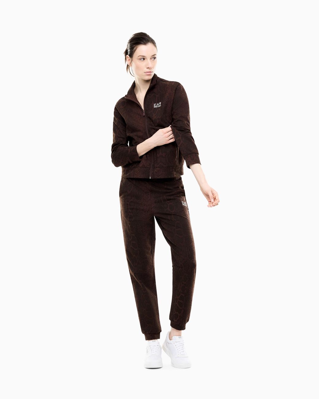 EA7 Brown Regular Fit Pants Graphic Series