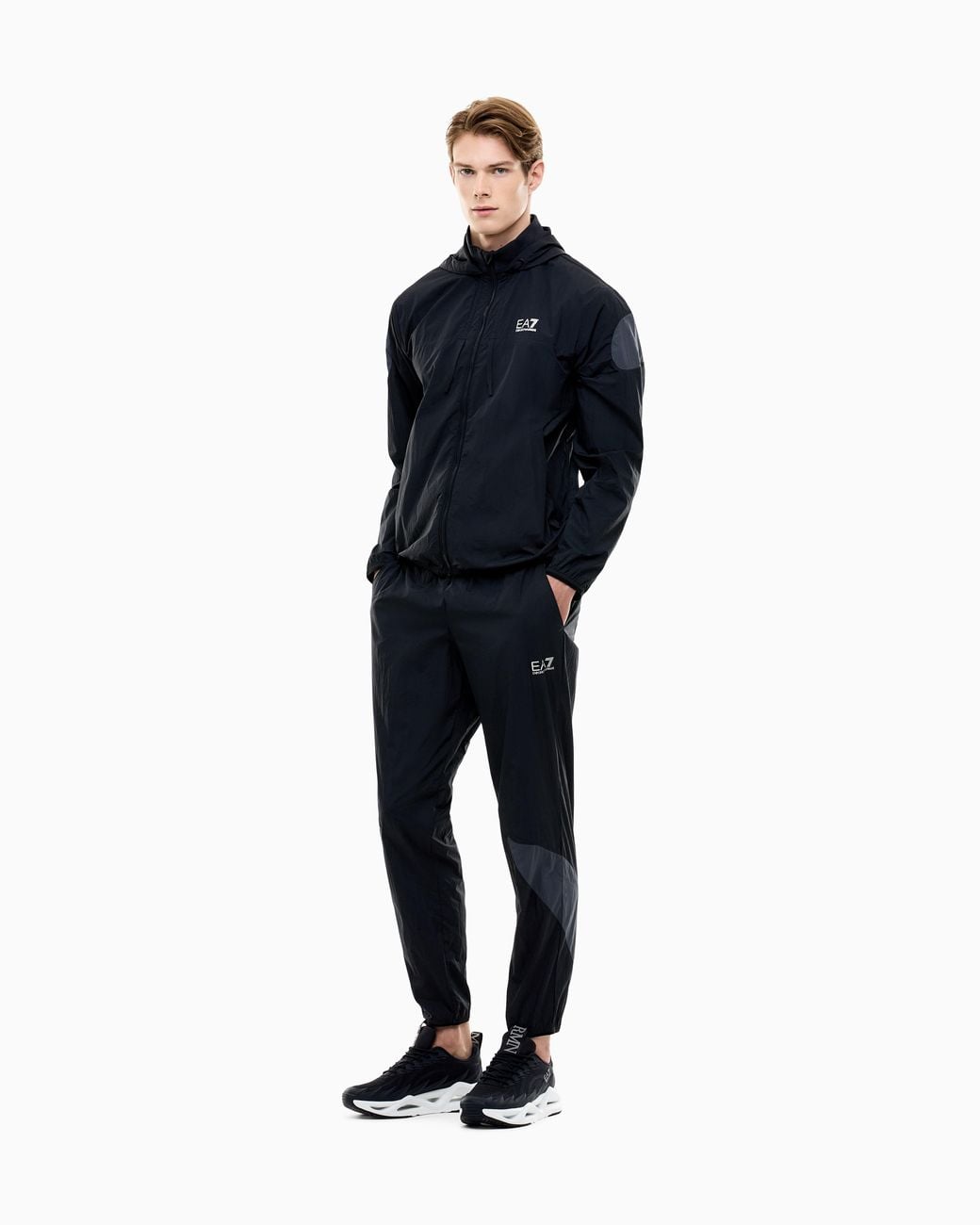 EA7 Blue Hooded Tracksuit Ventus 7 for men