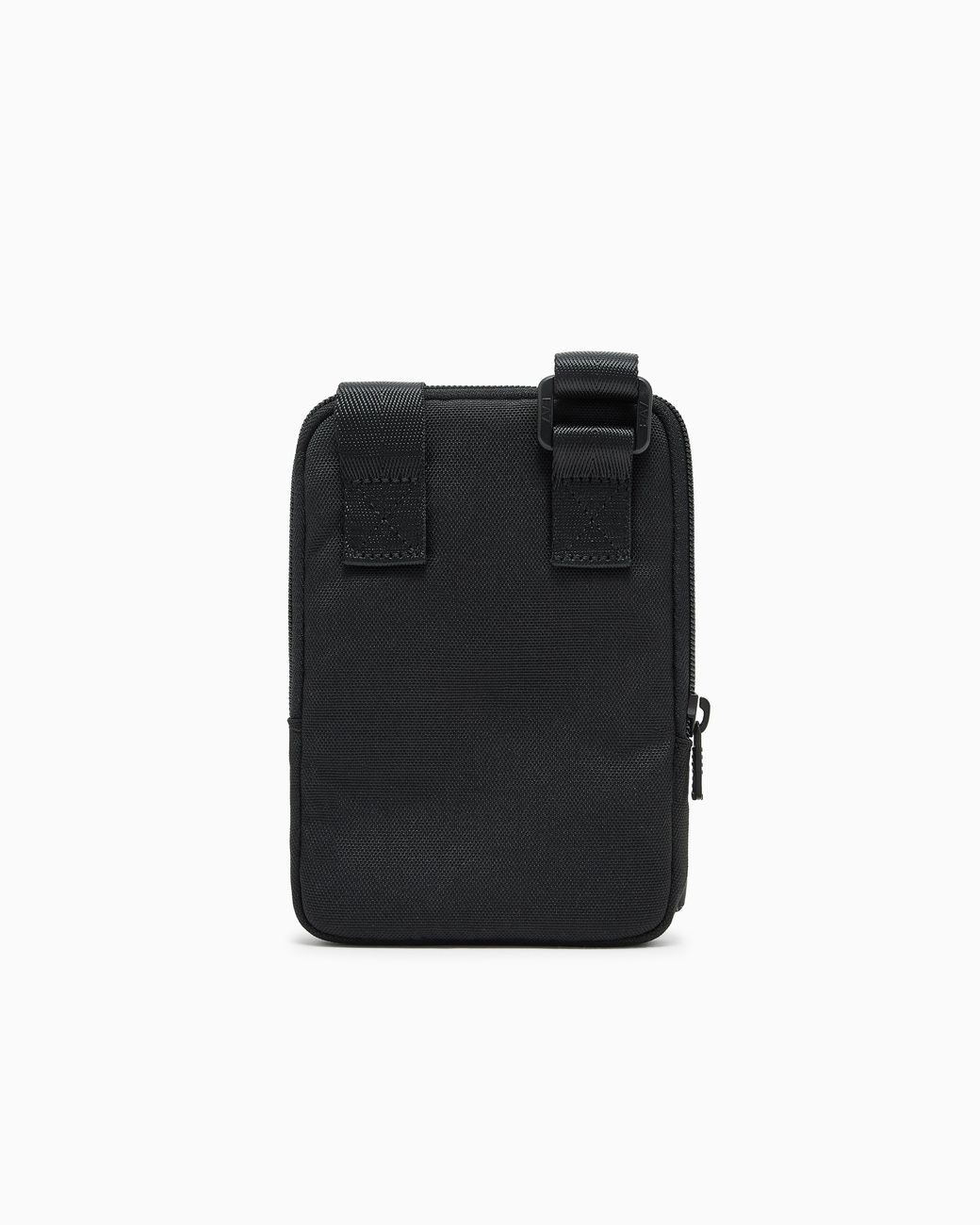 EA7 Black Adjustable Nylon Belt Bag With Front Pocket Logo Series