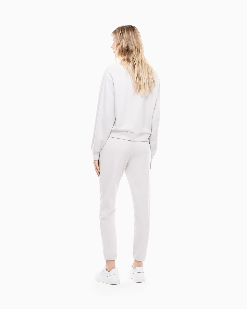 EA7 White Tracksuit Regular Fit Cotton Jersey With Studs