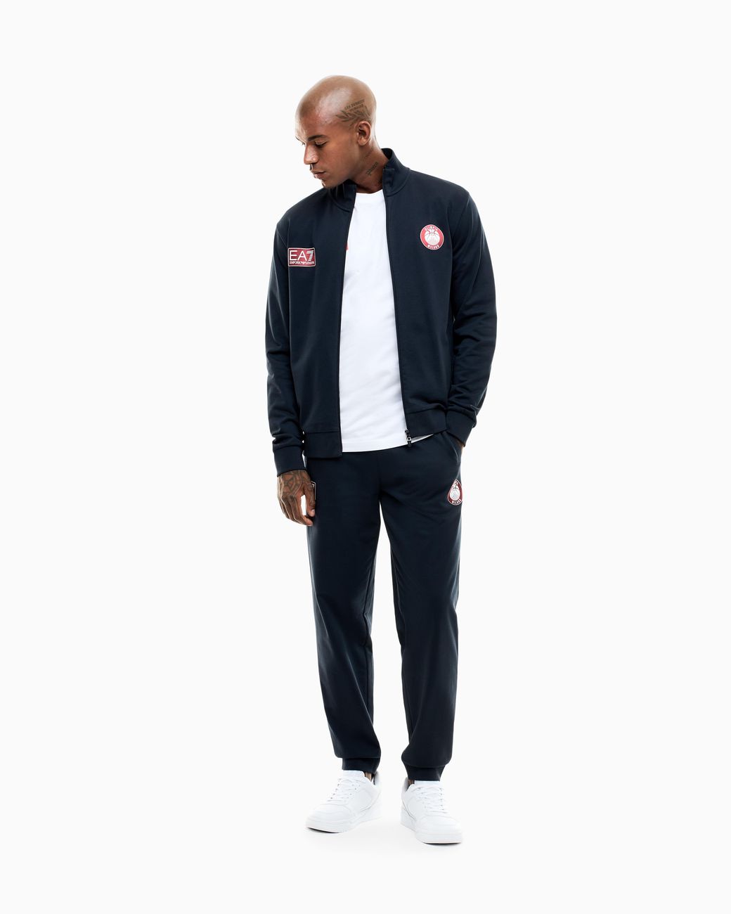 EA7 Blue Armani Olimpia Milano Jersey Joggers for men