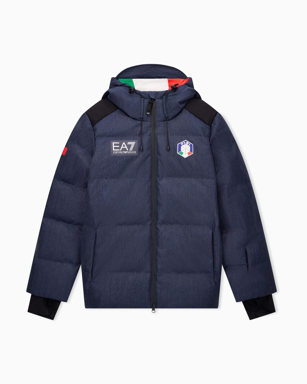 EA7 Blue Fisi Collection Down-Padded Ski Jacket