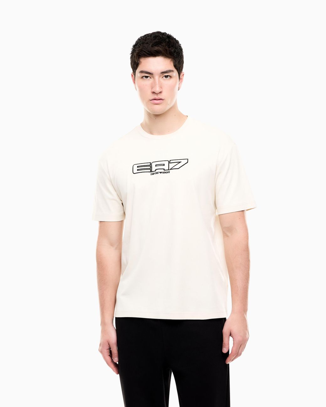 EA7 Natural T-Shirt Logo Series Jersey for men