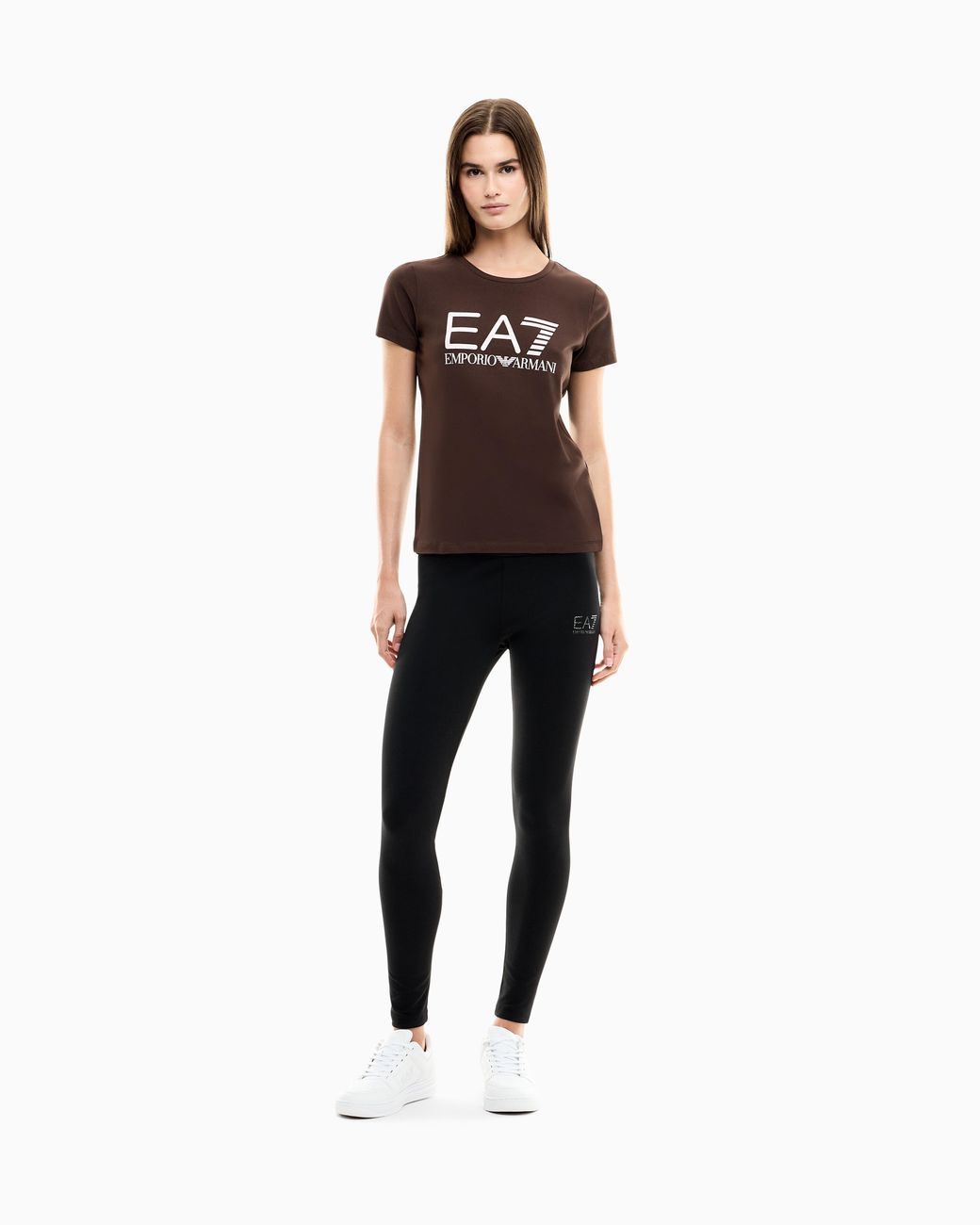 EA7 Black Slim-Fit Cotton T-Shirt Graphic Series With Animal Print