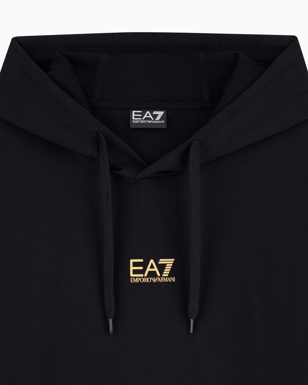 EA7 Black Cotton Business Suit With Hoodie And Joggers Core Identity for men