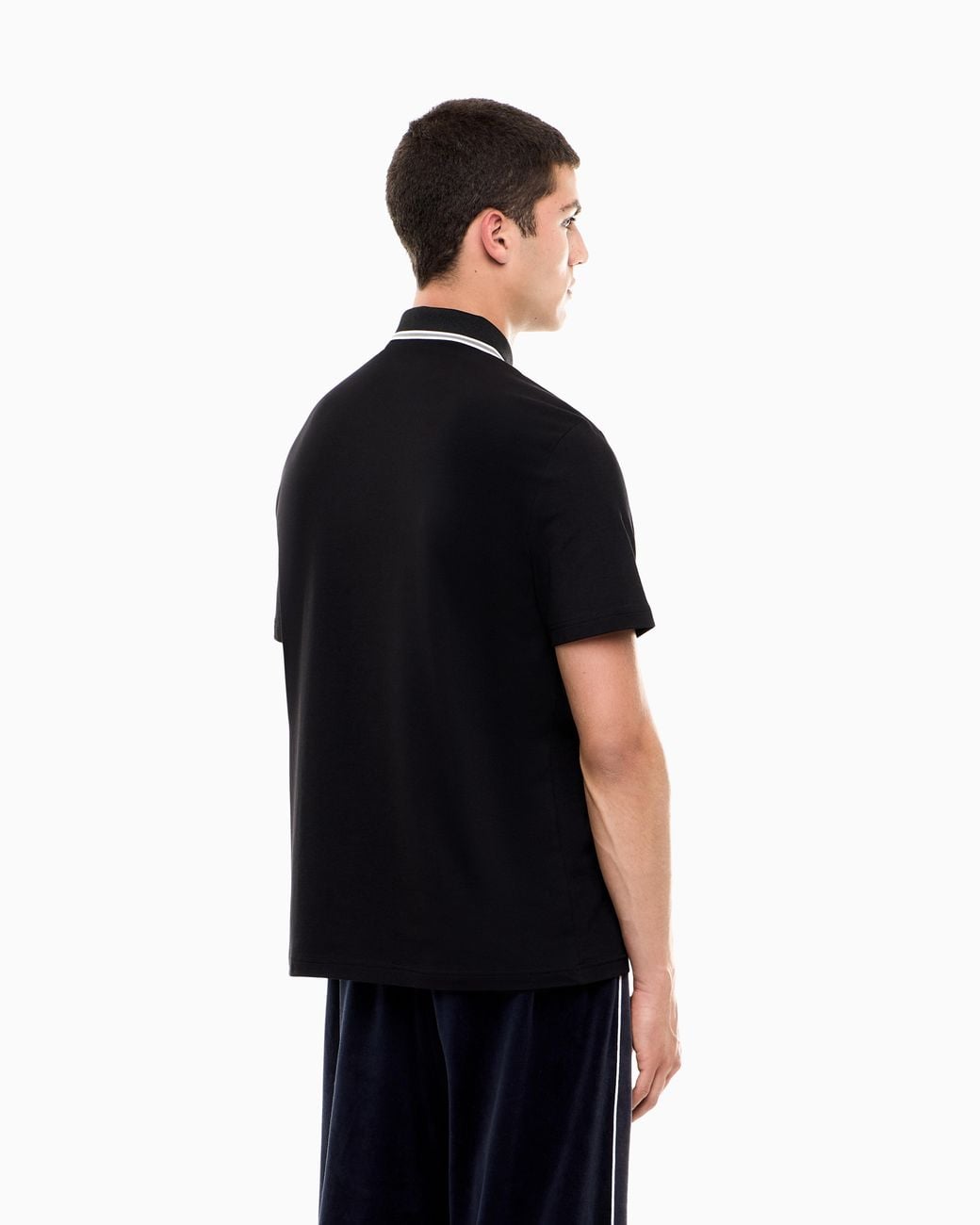 EA7 Black Regular Fit Polo Shirt Tennis Club for men