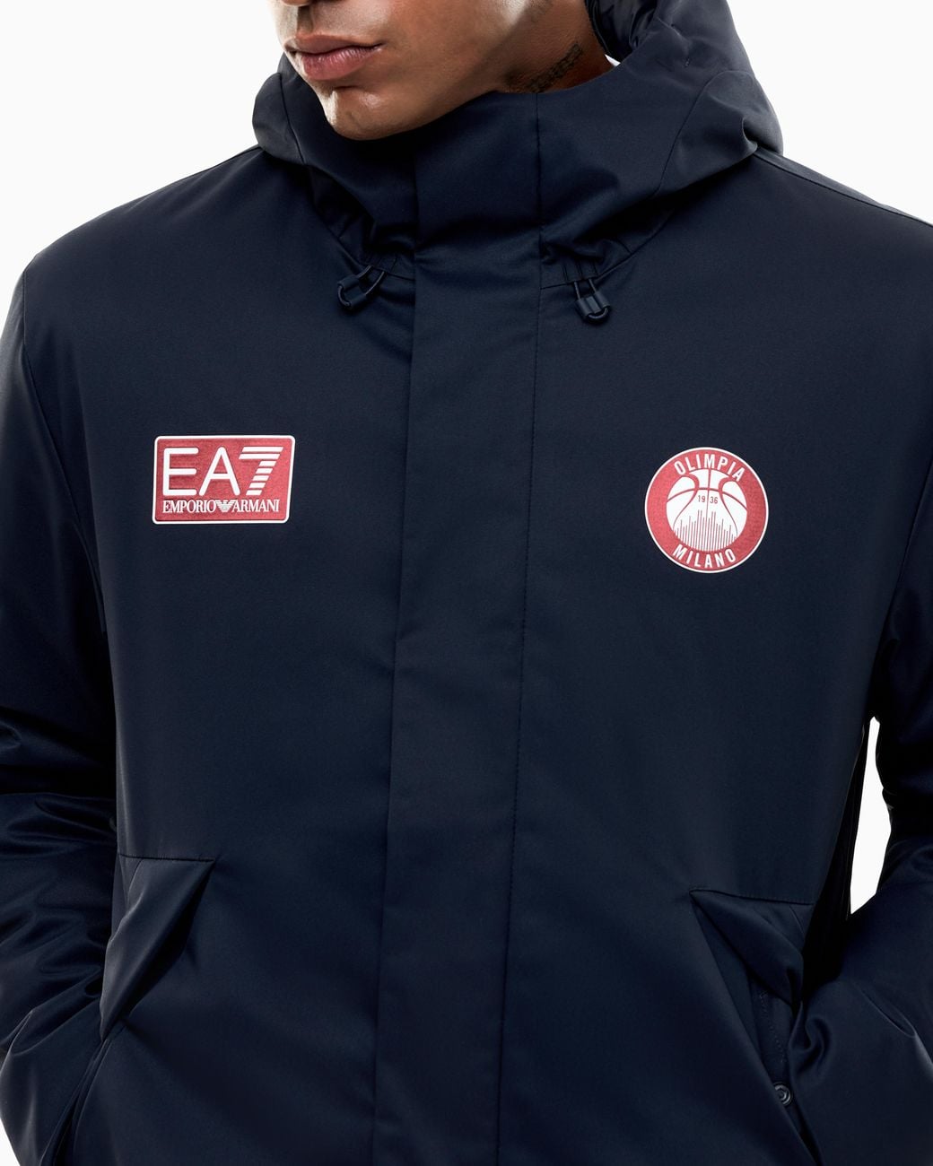 EA7 Blue Armani Olimpia Milano Padded Jacket for men