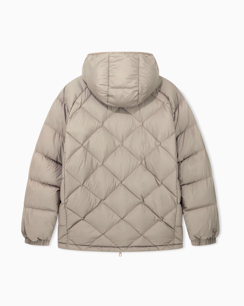 EA7 Gray Quilted Down Jacket Regular Fit for men