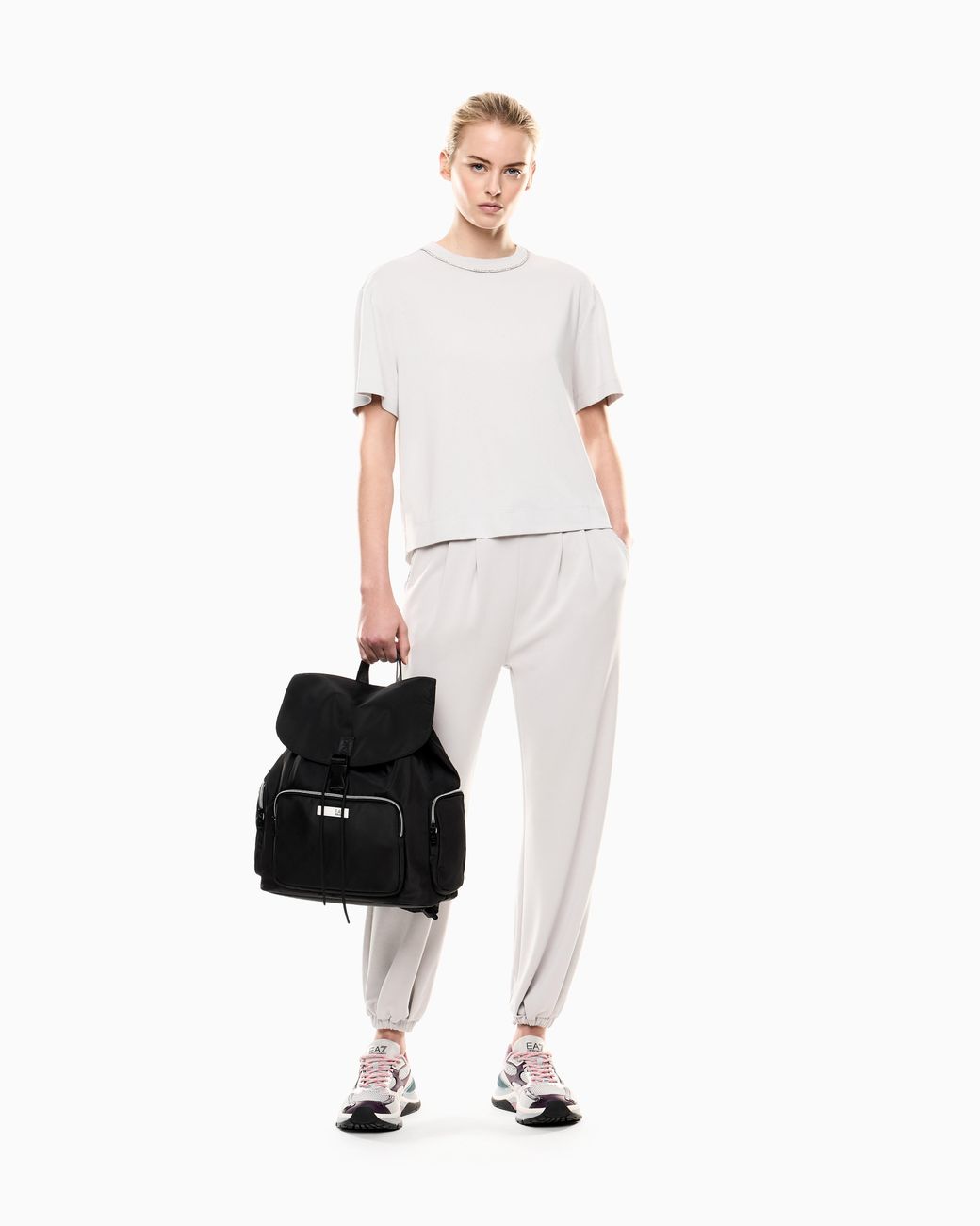 EA7 Blue Precious Stretch Modal Interlock Joggers