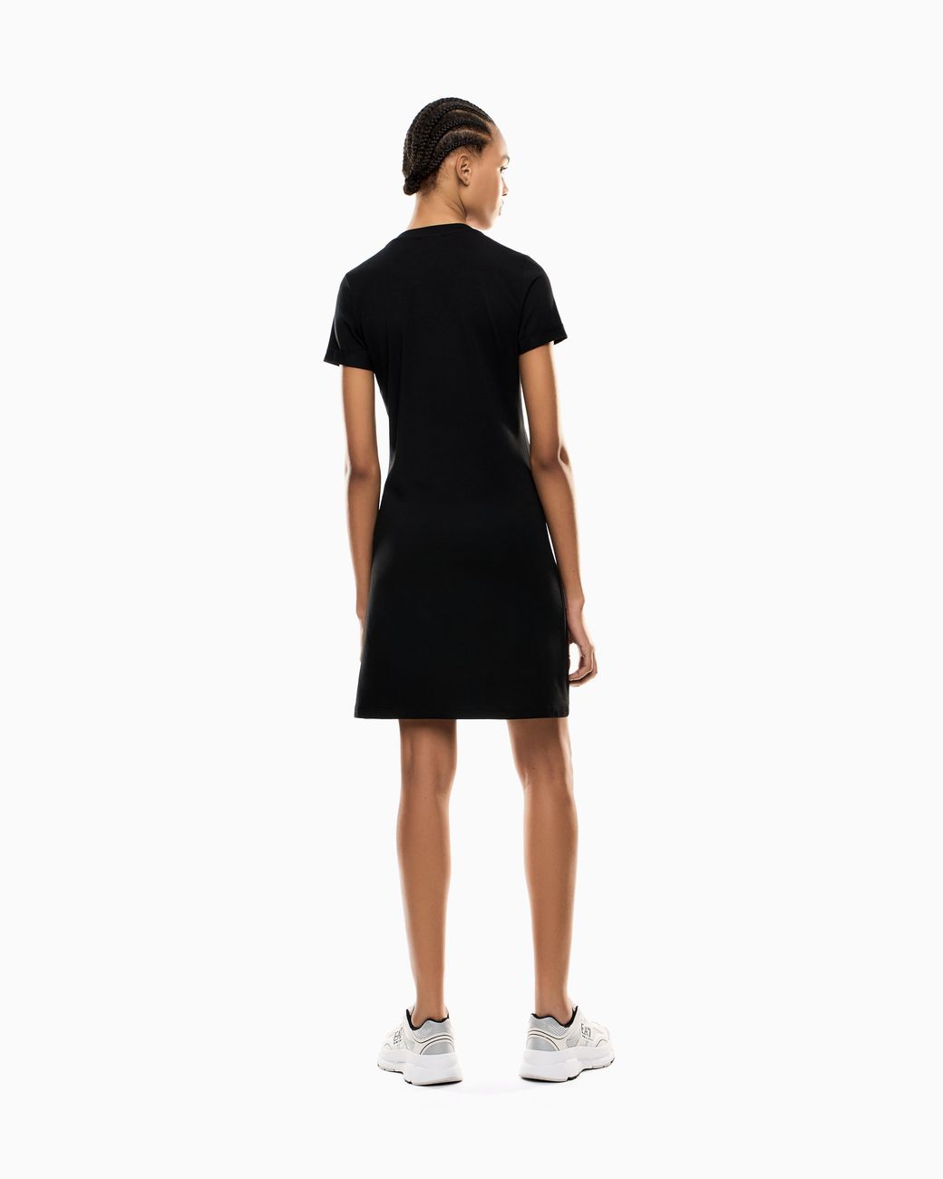 EA7 Black Short-Sleeve Dress Evolution