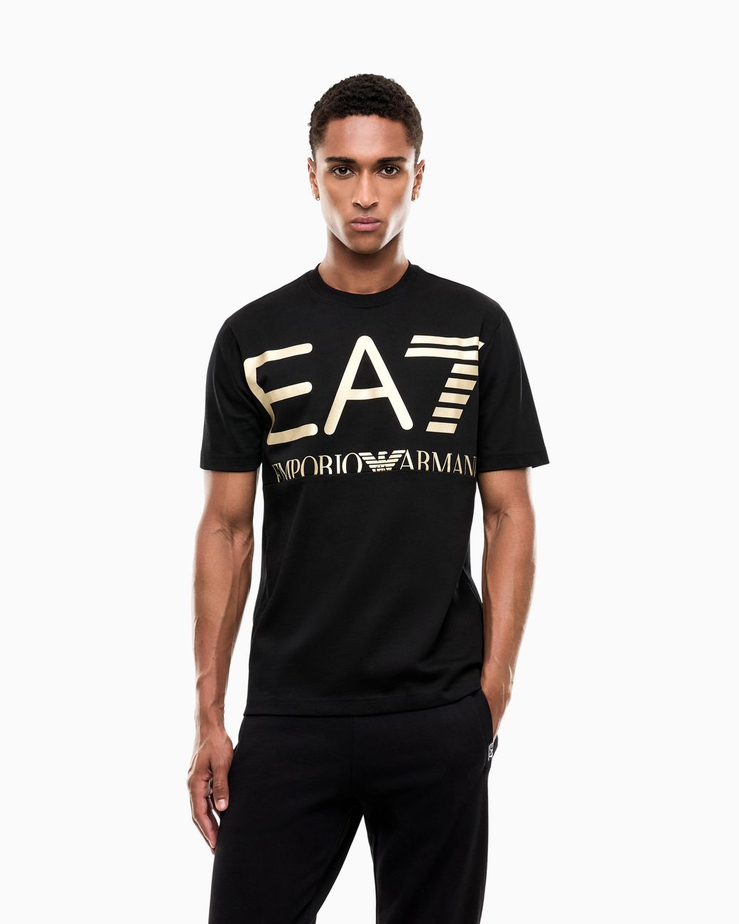EA7 Black T-Shirt Logo Series for men