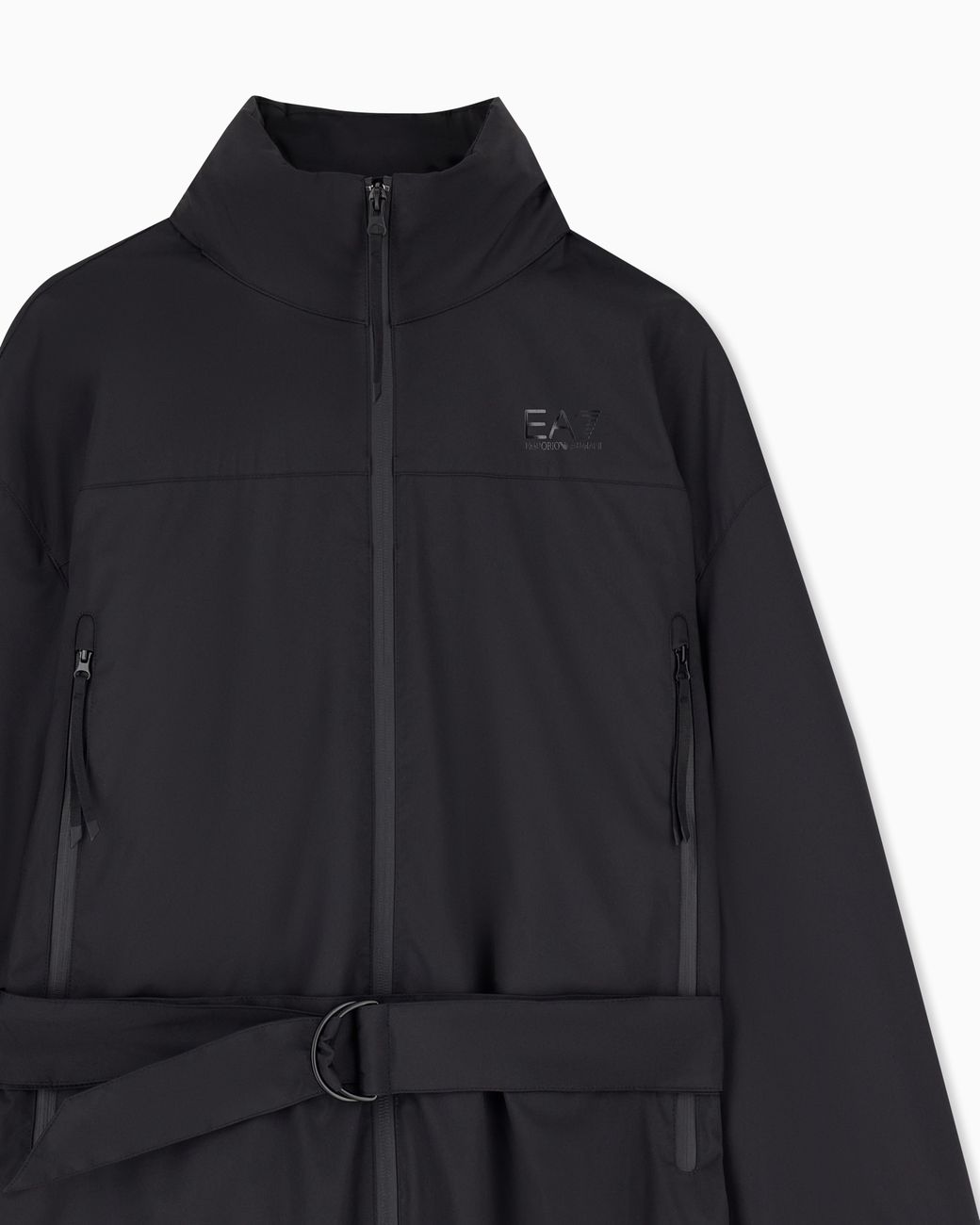 EA7 Blue Trench Two-In-One Jacket Regular Fit With Inner Padding