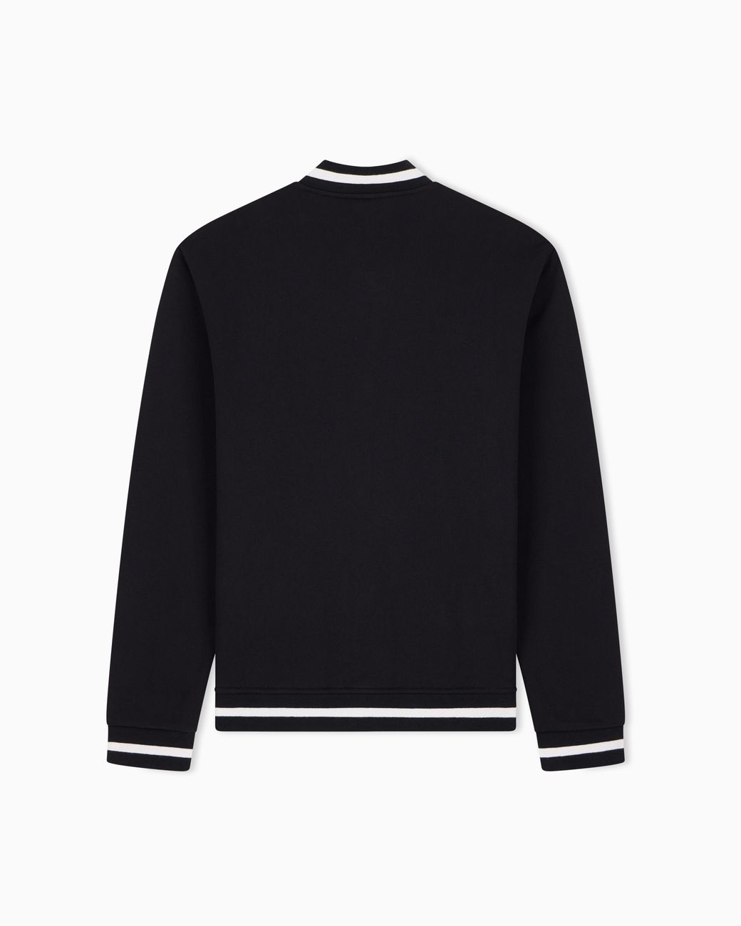 EA7 Blue Sweatshirt Core Identity With Button-Up Baseball Collar for men
