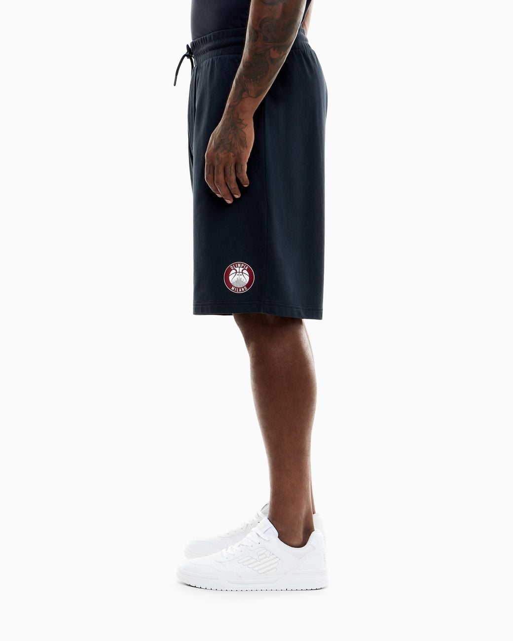 EA7 Blue Armani Olimpia Milano Pure Cotton Bermuda Shorts for men