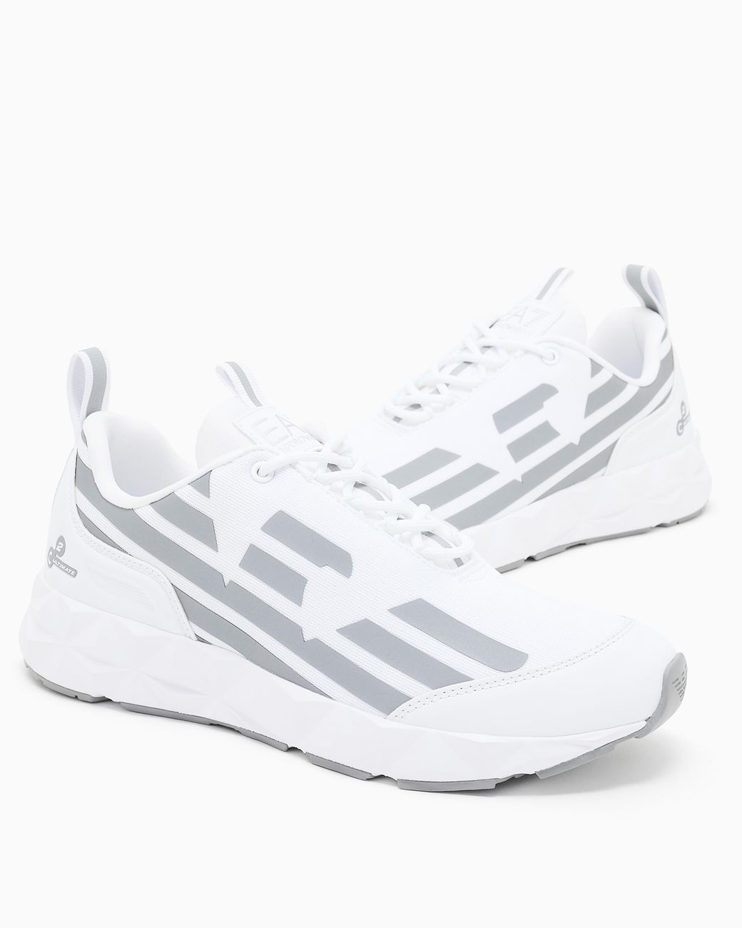 EA7 White Running Sneaker With Ultralight Sole Ultimate C2 Kombat New