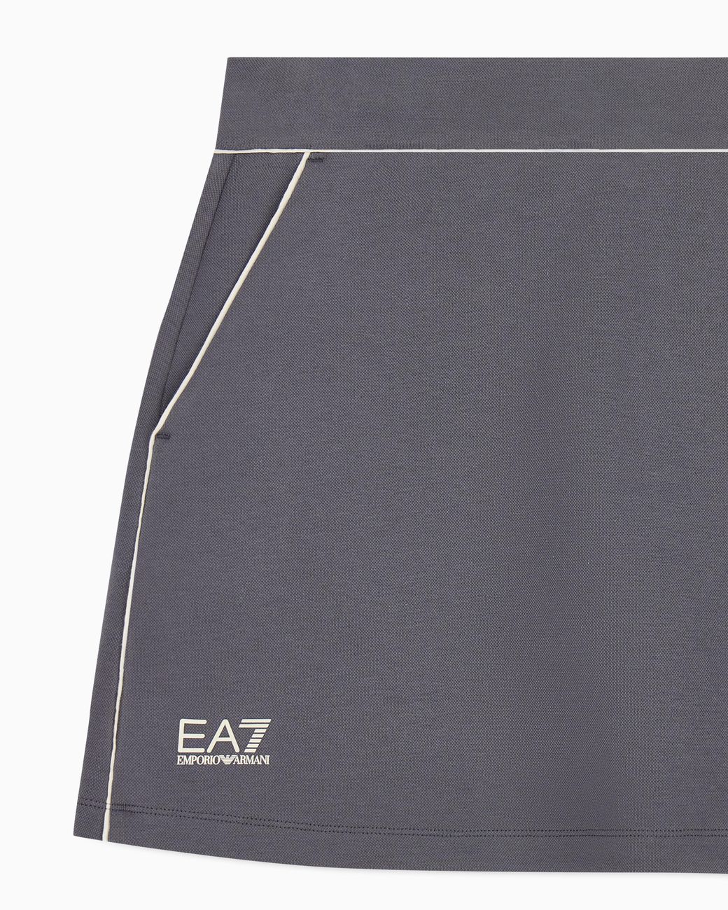 EA7 Gray Skirt Golf Pro Regular Fit Cotton-Blend Jersey