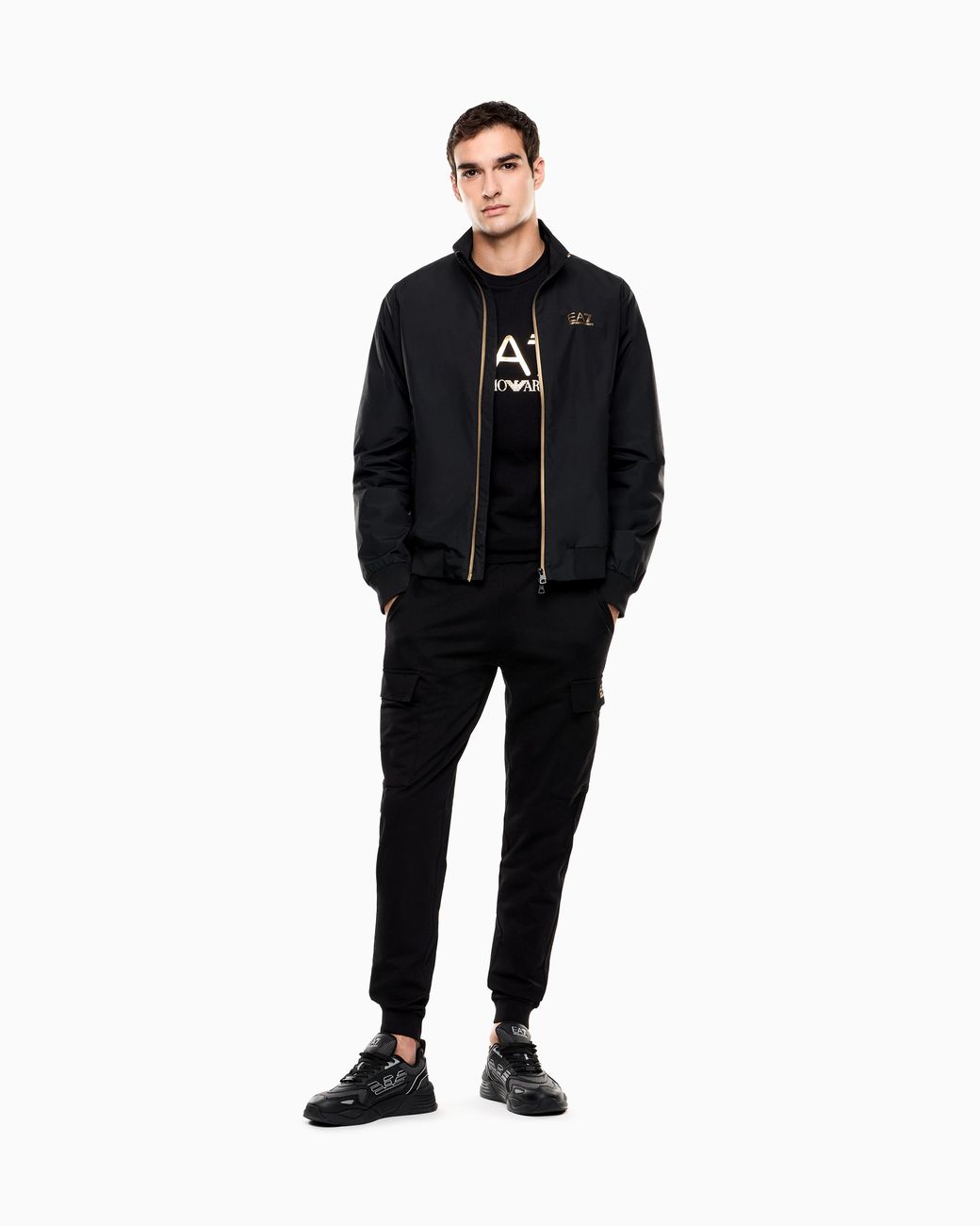 EA7 Black Core Identity Nylon Jacket for men